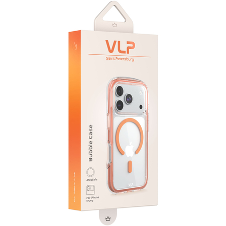 Чехол для iPhone 17 Pro VLP Bubble Case с MagSafe Orange, изображение 6