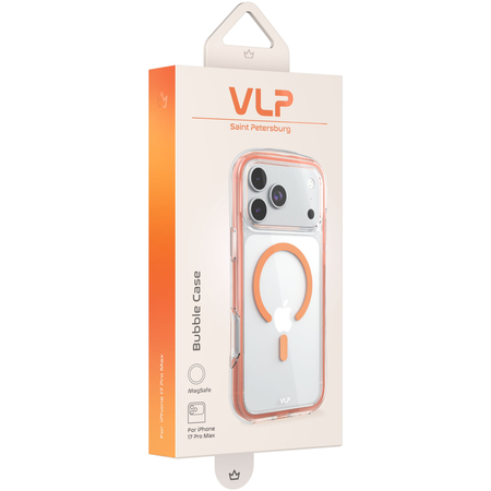 Чехол для iPhone 17 Pro Max VLP Bubble Case с MagSafe Orange, изображение 6