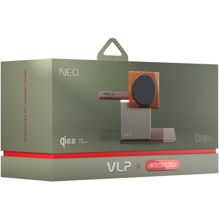 Беспроводное зарядное устройство VLP NEO Qi2.2 Apple Watch Аmber gray, изображение 3