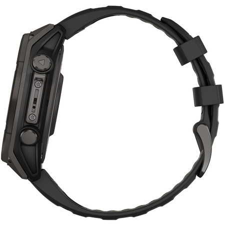 Garmin Fenix 8 51 Solar Sapphire Carbon Gray DLC Titanium with Black Silicone, изображение 6