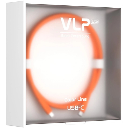 Кабель VLP LITE Color Line USB-C to USB-C 60W (1m) Burnt orange, изображение 3