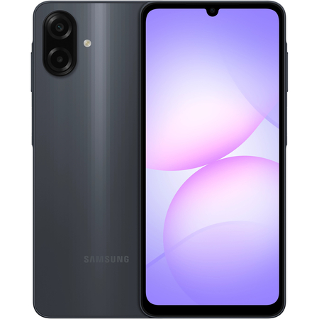 Смартфон Samsung Galaxy A07 6/128GB Black, Объем оперативной памяти: 6 ГБ, Объем встроенной памяти: 128 Гб, Цвет: Black / Черный