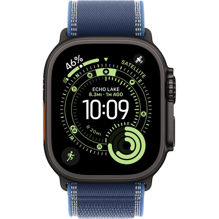 Apple Watch Ultra 3 GPS + Cellular, 49 мм, корпус из черного титана, ремешок Trail ярко-синего цвета, Экран: 49, Цвет: Blue / Синий, изображение 2
