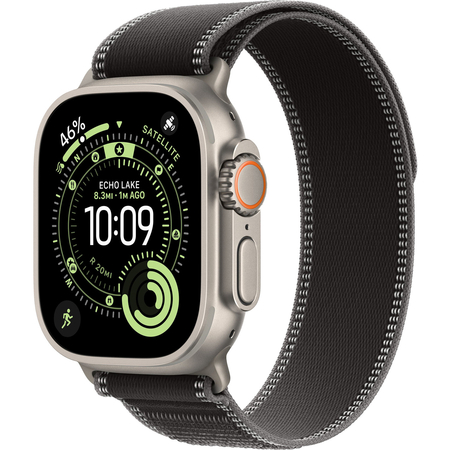 Apple Watch Ultra 3 GPS + Cellular, 49 мм, корпус из бежевого титана, ремешок Trail цвета «древесный уголь», Экран: 49, Цвет: Charcoal / Древесный уголь