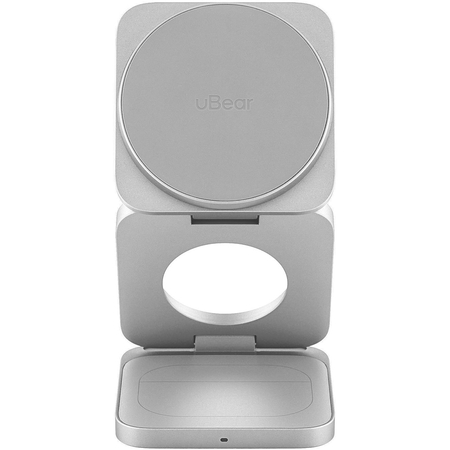 Беспроводное зарядное устройство uBear Balance Slim 3in1 Silver, Цвет: Silver / Серебристый, изображение 2