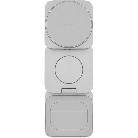 Беспроводное зарядное устройство uBear Balance Slim 3in1 Silver, Цвет: Silver / Серебристый, изображение 7