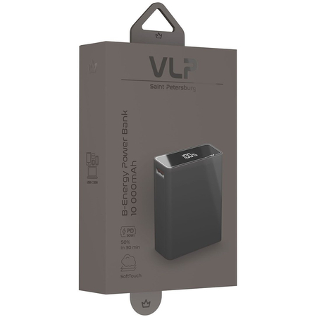 Внешний аккумулятор VLP B-Energy 10000mAh 30W Steel Gray, изображение 3