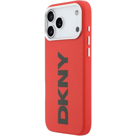 Чехол для iPhone 17 Pro Max CG Mobile DKNY PU Full Wrapped leather Verical logo Metal Cam Hard Red, изображение 2
