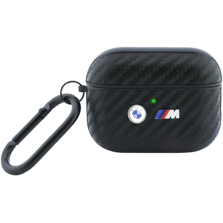Чехол для Airpods Pro 3 CG Mobile BMW M-series PU carbon Double metal logo Black