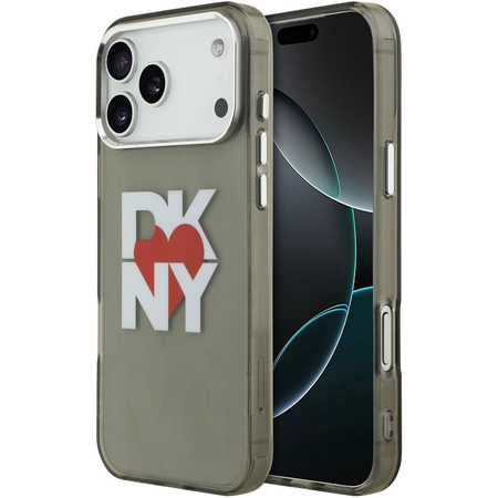 Чехол для iPhone 17 Pro Max CG Mobile DKNY IML Heart Logo Metal camera Hard Black, изображение 7