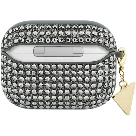 Чехол для Airpods Pro 3 Guess Diamond Rhinestone with Triangle charm Khaki, изображение 2