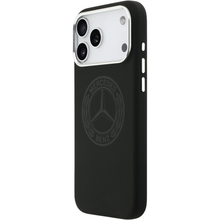 Чехол для iPhone 17 Pro Max CG Mobile Mercedes Liquid silicone Vintage Logo Metal Cam Hard Black, изображение 2
