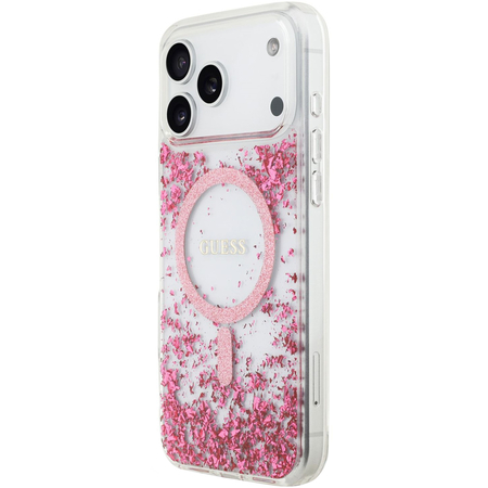 Чехол для iPhone 17 Pro Guess IML Epoxy Metal Foil and Glitters Hard Pink, изображение 2