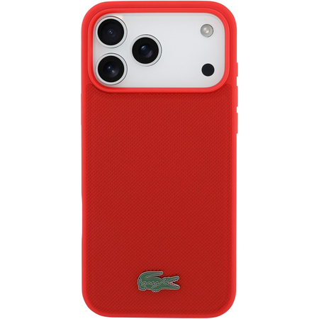 Чехол для iPhone 17 Pro Max CG Mobile Lacoste PVC Metal Lacquer logo Hard Red