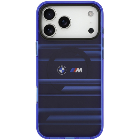 Чехол для iPhone 17 Pro CG Mobile BMW M-series IML Metal camera Double logo Lines Hard Blue