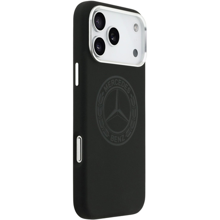 Чехол для iPhone 17 Pro Max CG Mobile Mercedes Liquid silicone Vintage Logo Metal Cam Hard Black, изображение 3