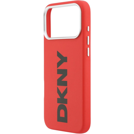 Чехол для iPhone 17 Pro Max CG Mobile DKNY PU Full Wrapped leather Verical logo Metal Cam Hard Red, изображение 5