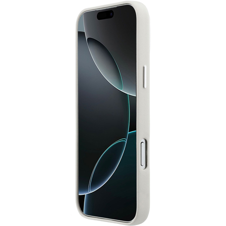 Чехол для iPhone 17 Pro Max CG Mobile DKNY PU Full Wrapped leather Verical logo Metal Cam Hard White, изображение 4