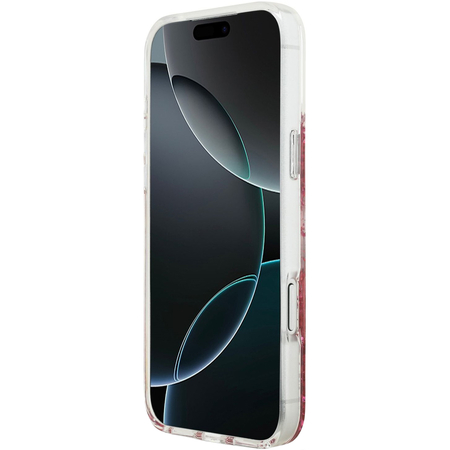 Чехол для iPhone 17 Pro Guess IML Epoxy Metal Foil and Glitters Hard Pink, изображение 4