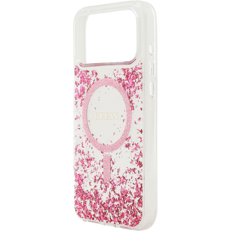 Чехол для iPhone 17 Pro Guess IML Epoxy Metal Foil and Glitters Hard Pink, изображение 5
