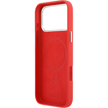 Чехол для iPhone 17 Pro Max CG Mobile DKNY PU Full Wrapped leather Verical logo Metal Cam Hard Red, изображение 6