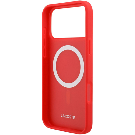 Чехол для iPhone 17 Pro Max CG Mobile Lacoste PVC Metal Lacquer logo Hard Red, изображение 6