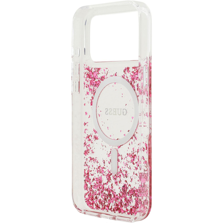 Чехол для iPhone 17 Pro Guess IML Epoxy Metal Foil and Glitters Hard Pink, изображение 6