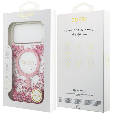 Чехол для iPhone 17 Pro Guess IML Epoxy Metal Foil and Glitters Hard Pink, изображение 8