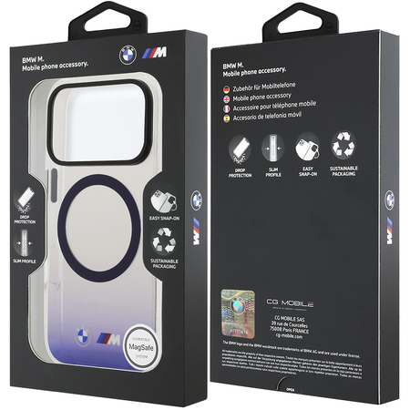 Чехол для iPhone 17 Pro CG Mobile BMW M-series IML Metal camera Double logo Gradient Hard Navy, изображение 8