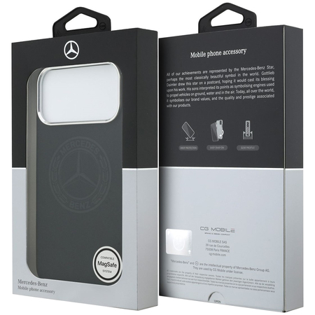 Чехол для iPhone 17 Pro CG Mobile Mercedes Liquid silicone Vintage Logo Metal Cam Hard Black, изображение 8