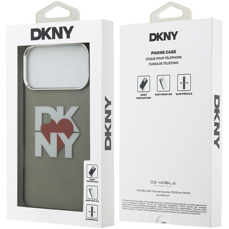 Чехол для iPhone 17 Pro Max CG Mobile DKNY IML Heart Logo Metal camera Hard Black, изображение 8