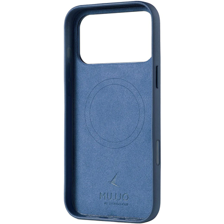 Чехол для iPhone 17 Pro Max Mujjo Full Leather Case Blue, изображение 4