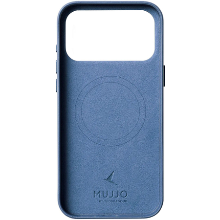Чехол для iPhone 17 Pro Max Mujjo Full Leather Case Blue, изображение 2