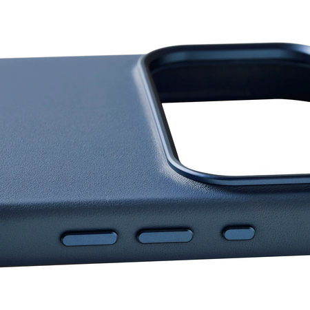 Чехол для iPhone 17 Pro Max Mujjo Full Leather Case Blue, изображение 7