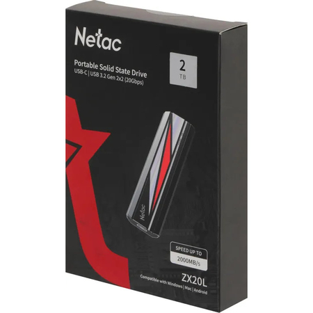 Внешний SSD накопитель Netac ZX20L 1TB Black, изображение 8