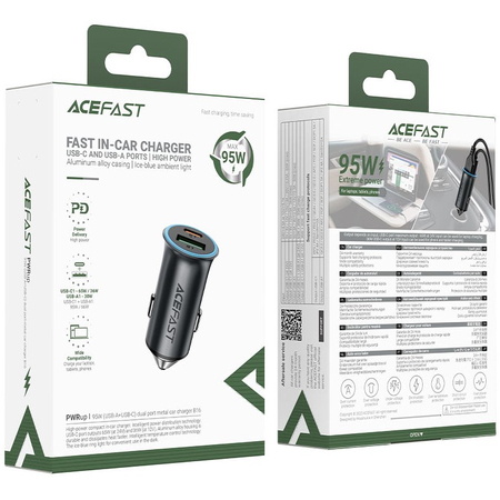 Автомобильное зарядное устройство Acefast B16 95w, изображение 6