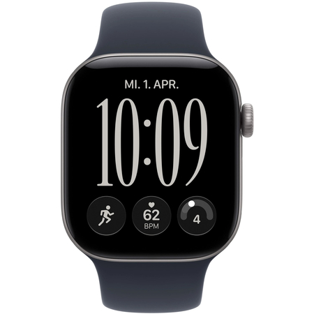 Apple Watch Series 12 GPS 42mm Space Grey Aluminium Case with Navy Blue Sport Band, Экран: 42, Цвет: Space Gray / Серый космос, Возможности подключения: GPS, изображение 2