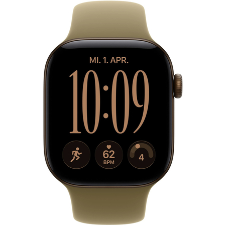 Apple Watch Series 12 GPS 42mm Dark Bronze Aluminium Case with Olive Sport Band, Экран: 42, Цвет: Dark Bronze / Бронзовый, Возможности подключения: GPS, изображение 2