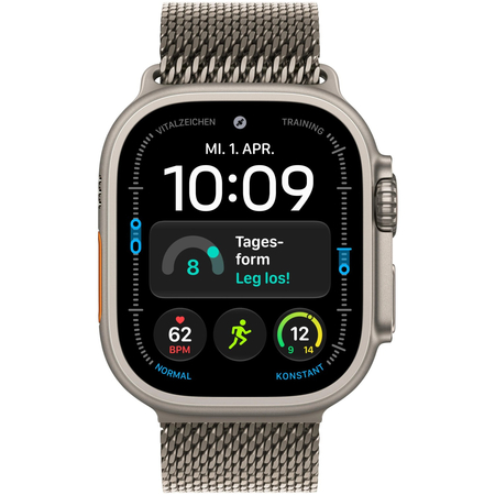 Apple Watch Ultra 4 GPS + Cellular 49mm Natural Titanium Case with Natural Titanium Milanese Loop, Экран: 49, Цвет: Natural Titanium, Возможности подключения: GPS + Cellular, изображение 2