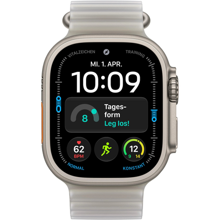 Apple Watch Ultra 4 GPS + Cellular 49mm Natural Titanium Case with Ocean Band Translucent Gray, Экран: 49, Цвет: Grey / Серый, Возможности подключения: GPS + Cellular, изображение 2