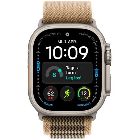 Apple Watch Ultra 4 GPS + Cellular 49mm Natural Titanium Case with Desert Alpine Loop, Экран: 49, Цвет: Beige / Бежевый, Возможности подключения: GPS + Cellular, изображение 2