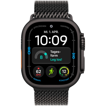 Apple Watch Ultra 4 GPS + Cellular 49mm Black Titanium Case with Black Titanium Milanese Loop, Экран: 49, Цвет: Black Titanium, Возможности подключения: GPS + Cellular, изображение 2