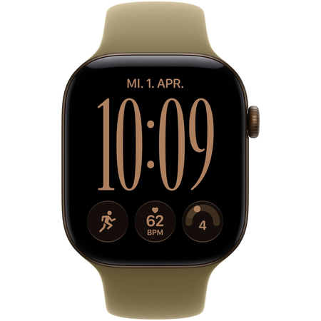Apple Watch Series 12 GPS 46mm Dark Bronze Aluminium Case with Olive Sport Band, Экран: 46, Цвет: Dark Bronze / Бронзовый, Возможности подключения: GPS, изображение 2