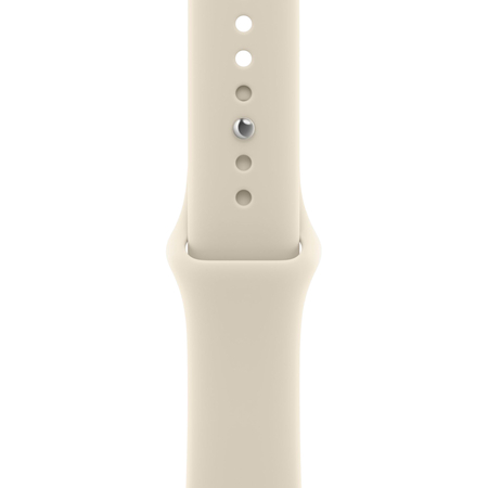 Apple Watch Series 12 GPS 42mm Light Gold Aluminium Case with Sand Sport Band, Экран: 42, Цвет: Light Gold / Светлое золото, Возможности подключения: GPS, изображение 3