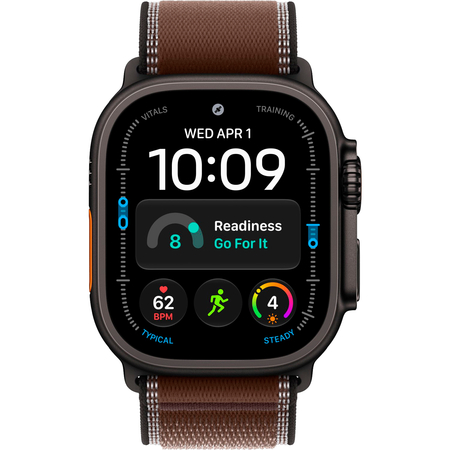Apple Watch Ultra 4 GPS + Cellular 49mm Black Titanium Case with Dark Umber Trail Loop, Экран: 49, Цвет: Brown / Коричневый, Возможности подключения: GPS + Cellular, изображение 2