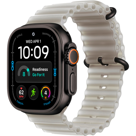 Apple Watch Ultra 4 GPS + Cellular 49mm Black Titanium Case with Translucent Gray Ocean Band, Экран: 49, Цвет: Grey / Серый, Возможности подключения: GPS + Cellular