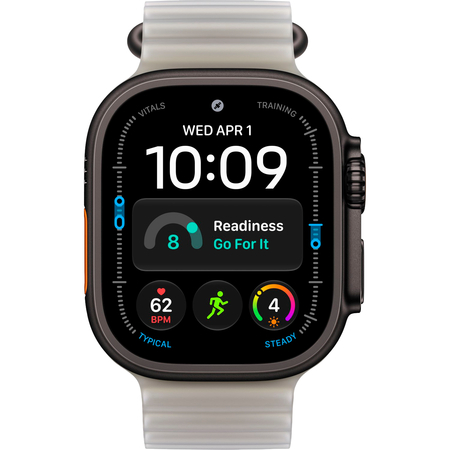 Apple Watch Ultra 4 GPS + Cellular 49mm Black Titanium Case with Translucent Gray Ocean Band, Экран: 49, Цвет: Grey / Серый, Возможности подключения: GPS + Cellular, изображение 2