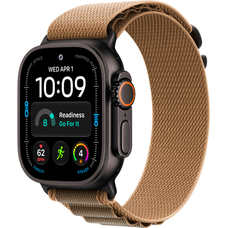 Apple Watch Ultra 4 GPS + Cellular 49mm Black Titanium Case with Desert Alpine Loop, Экран: 49, Цвет: Beige / Бежевый, Возможности подключения: GPS + Cellular