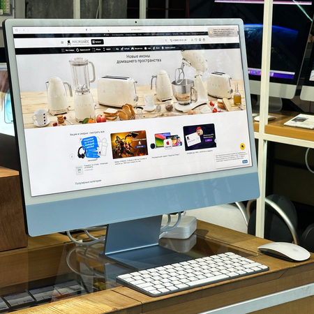 iMac 24" 2021 M1 8Gb 256gb Blue Идеальное БУ, изображение 2