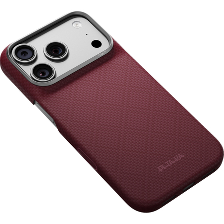 Чехол для iPhone 18 Pro Pitaka Argyle Edge Case Burgundy, изображение 6